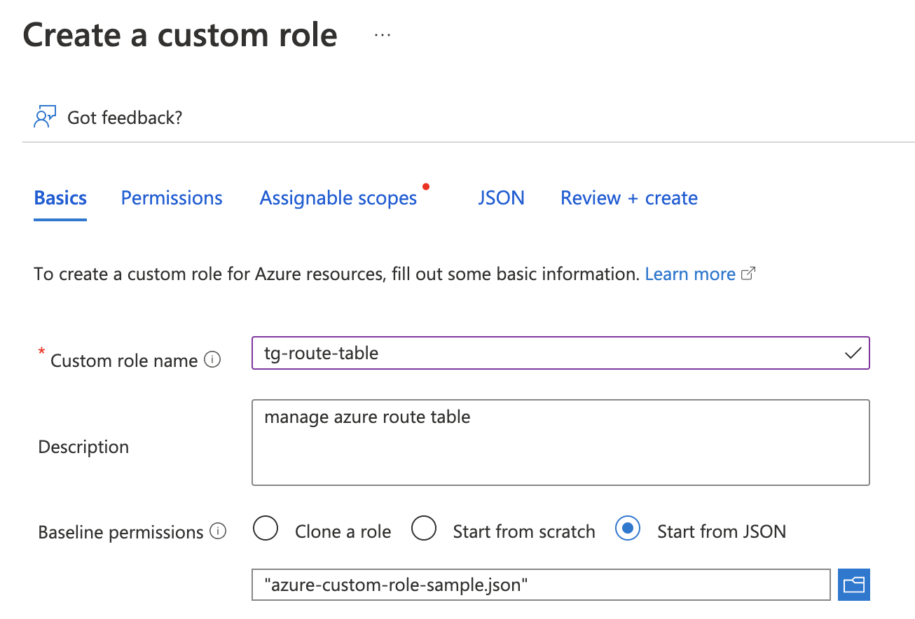 Create Custom Role